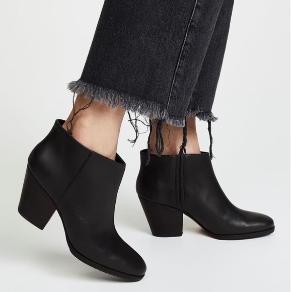 New Rachel Comey Boots Mars Leather Ankle Boot in Black Size 7 - Picture 1 of 16
